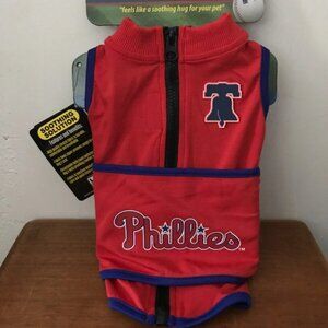 Pets First Philadelphia Phillies Soothing Solution Vest Dog Anxiety Shirt Small
